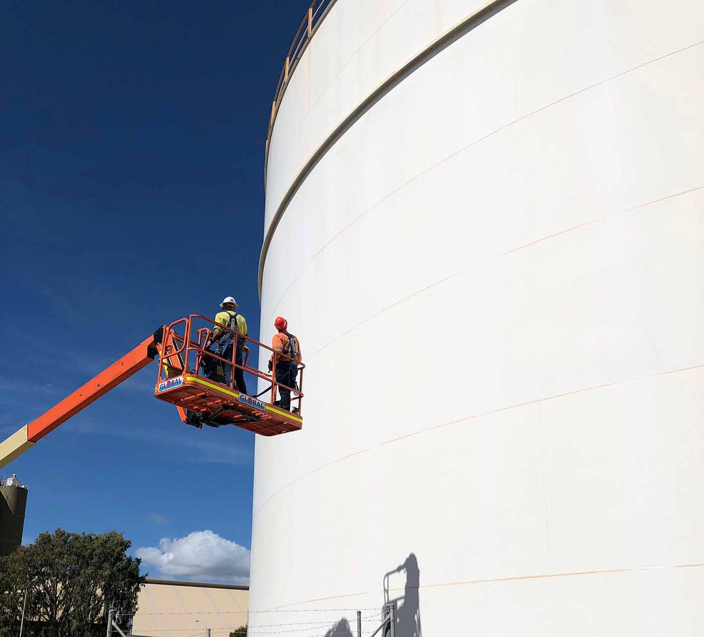 ADM inspecting a molasses tank at the Townsville Port